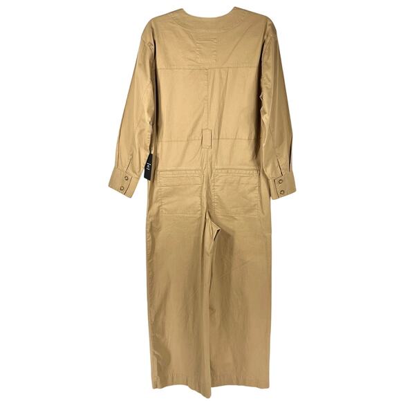 Abercrombie & Fitch x N. Benefield Wide-Leg Coverall Jumpsuit Sz XS Tan *Read* - Picture 2 of 12